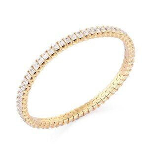 Refined Brilliance 14K (or 18k upon request) Yellow Gold Diamond Tennis Bracelet